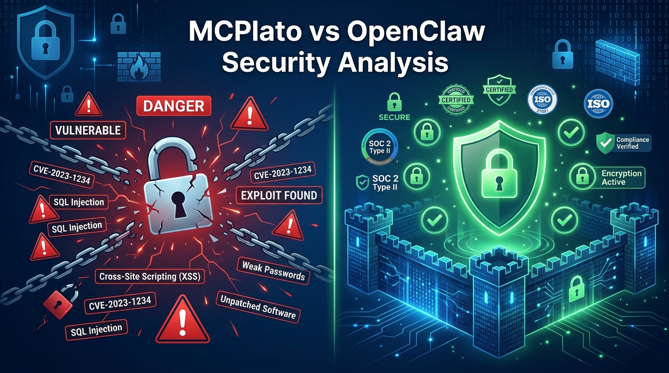 MCPlato vs OpenClaw: In-Depth Security Comparison
